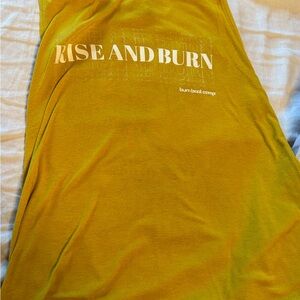 Burn Bootcamp Yellow 'Rise and Burn' Tank Top